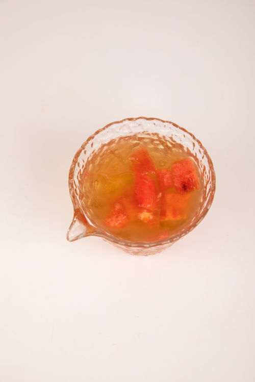白底西瓜冰粉夏季糖水饮品甜品美食摄影图 摄影