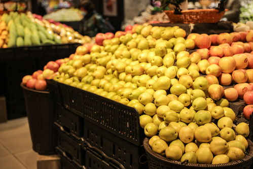 香梨苹果水果商场超市商品货物摄影图 摄影